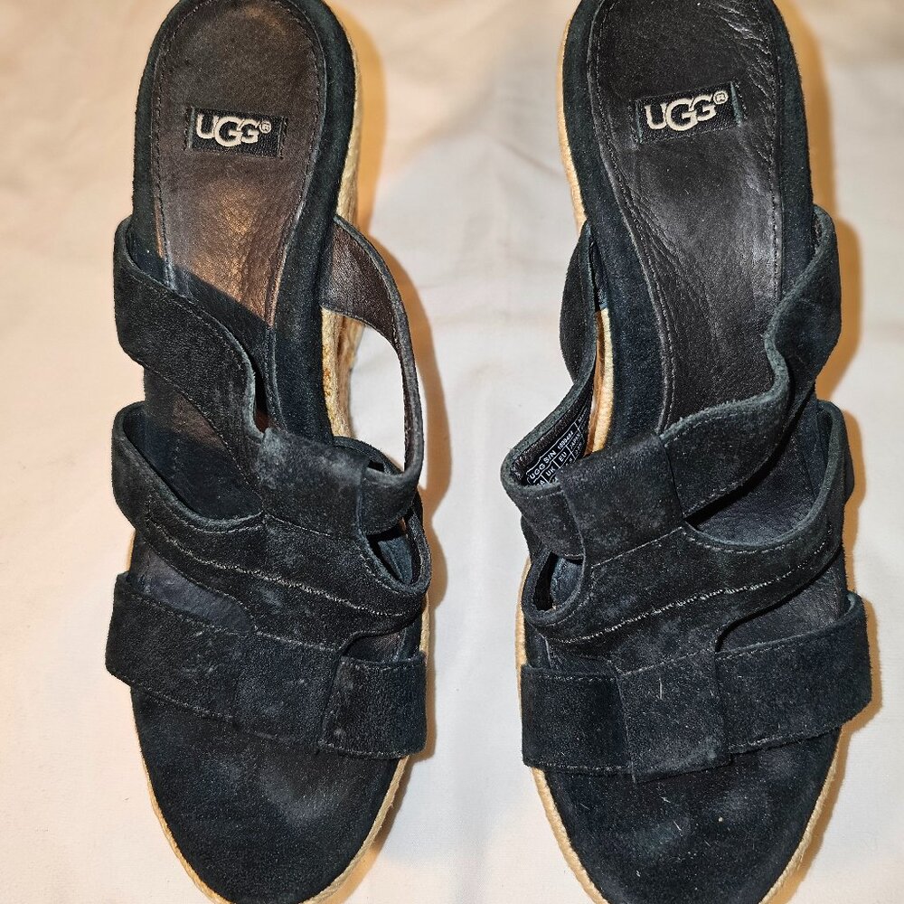 Ugg Black Wedge Heeled Espadrills US size 5-1/2